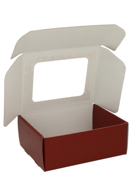 Geschenkdoos Vista Venster Bordeaux 20.5x16x8cm 100stuks