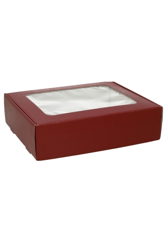Geschenkdoos Vista Venster Bordeaux 30.5x24x8cm 50stuks