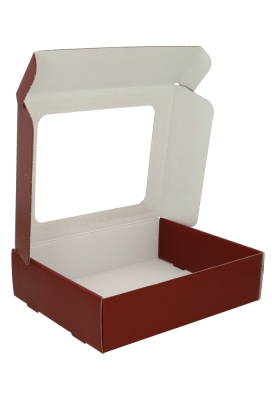 Geschenkdoos Vista Venster Bordeaux 30.5x24x8cm 50stuks