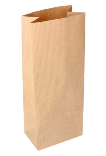 Geschenkzakjes Gerecycled Bruin Kraft Gelijnd 10x6x23cm 70st