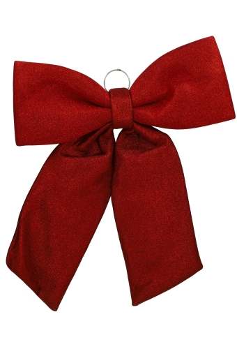 Decoratie Strik Lindos Rood Glitter 60x63cm 1stuks