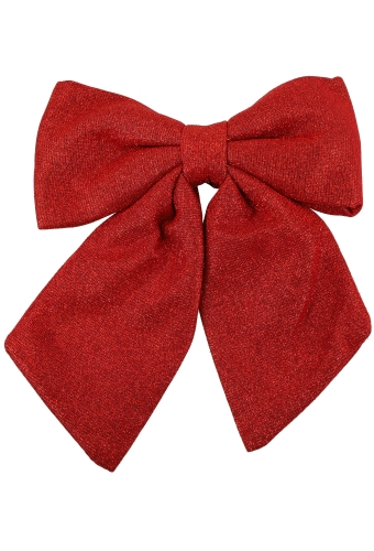 Decoratie Strik Lindos Rood Glitter 22x25cm 1 stuks