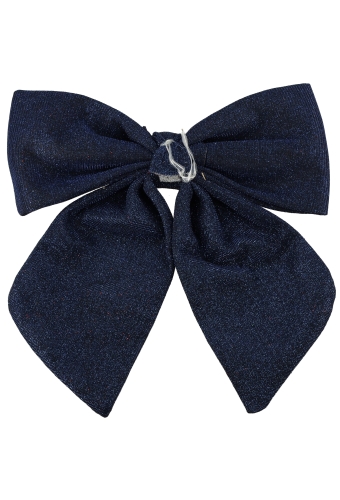 Decoratie Strik Lindos Blauw Glitter 22x25cm 1 stuks