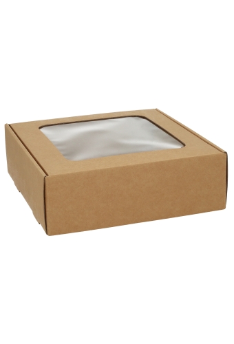 Geschenkdoos Vista Venster Kraft 25x25x8cm 100stuks