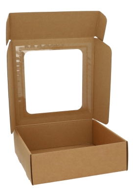 Geschenkdoos Vista Venster Kraft 25x25x8cm 100stuks