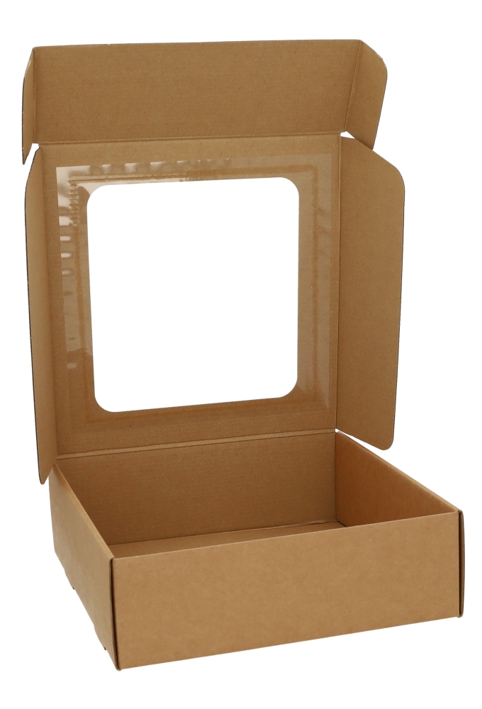 Geschenkdoos Vista Venster Kraft 25x25x8cm 100stuks