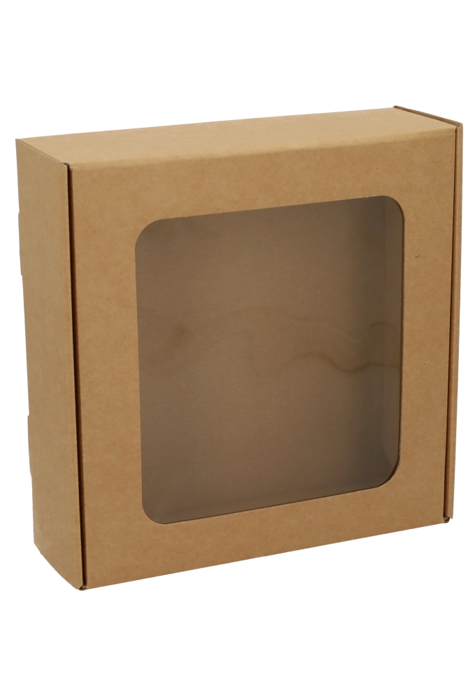 Geschenkdoos Vista Venster Kraft 25x25x8cm 100stuks