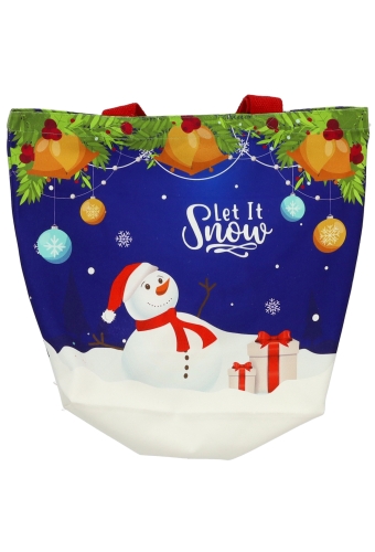 Luxe Kersttas Let It Snow 43x12x35cm 10stuks