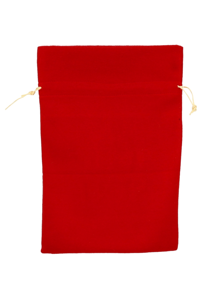 Luxe Stoffen Sintzakjes Rood Sint Mijter & Staf Goud 28x41cm 10stuks