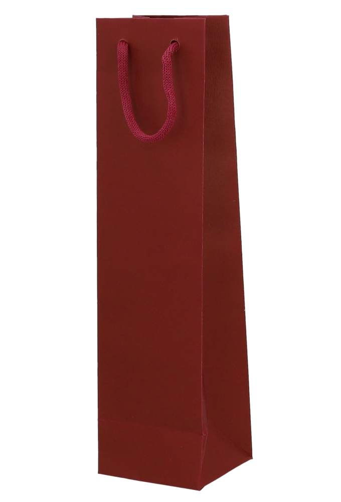 Wijntasjes Vintura Bordeaux Met Venster & Koord 1 Fles 10x9x38cm 20stuks