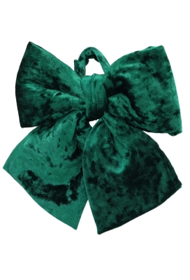 Strik Velora Velvet Groen Met 2 lussen 23x29cm 1 stuks