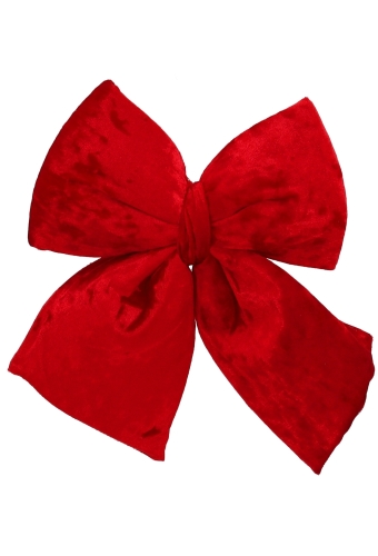 Strik Velora Velvet Rood Met 2 lussen 22x24cm 1 stuks