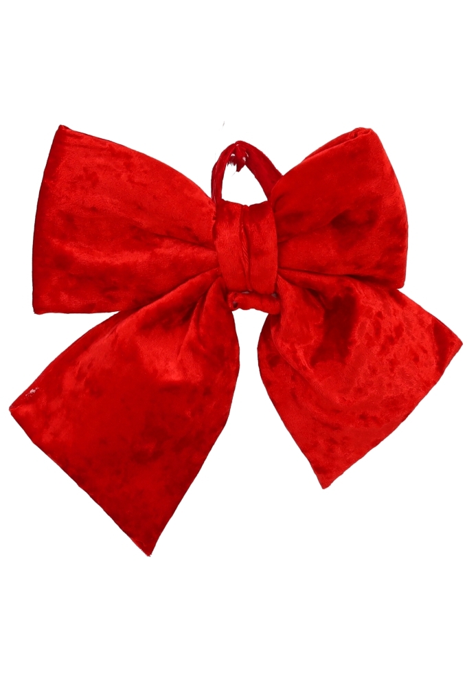 Strik Velora Velvet Rood Met 2 lussen 23x29cm 1 stuks