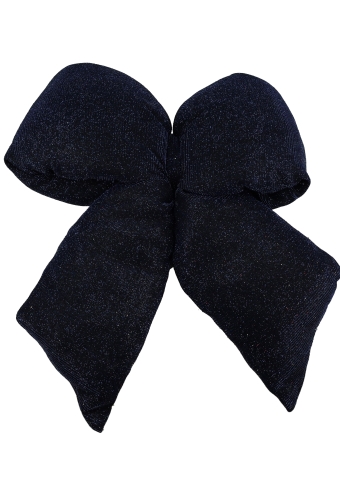 Strik Vellino Bolle Glitter Velvet Blauw Met 2 lussen 24x28cm 1 stuks