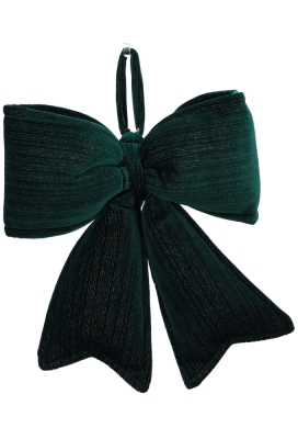 Strik Vellino Glitter Velvet Donker Groen Met 2 lussen 29x36cm 1 stuks
