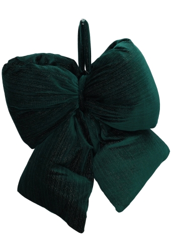 Strik Vellino Glitter Velvet Donker Groen Met 2 lussen 48x60cm 1 stuks