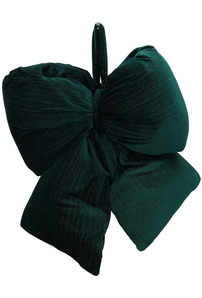 Strik Vellino Glitter Velvet Donker Groen Met 2 lussen 48x60cm 1 stuks