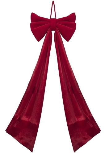 Strik Lindos & Lint Velvet Rood Met 2 Lussen En Lange Linten 85x270cm 1 stuks