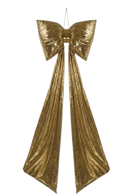 Strik Lindos Metallic Goud Met 2 lussen Met Lange Linten 62x200cm 1 stuks