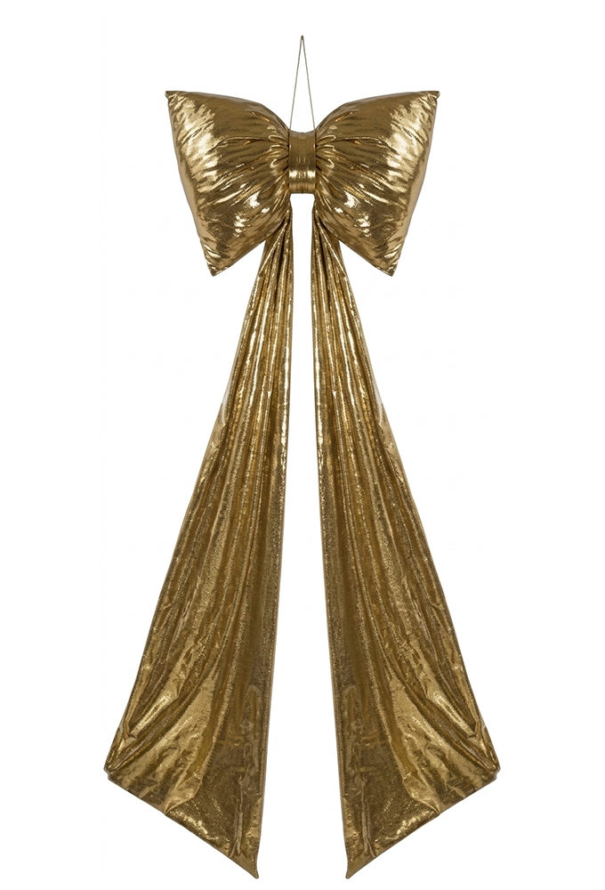 Strik Lindos Metallic Goud Met 2 lussen Met Lange Linten 62x200cm 1 stuks