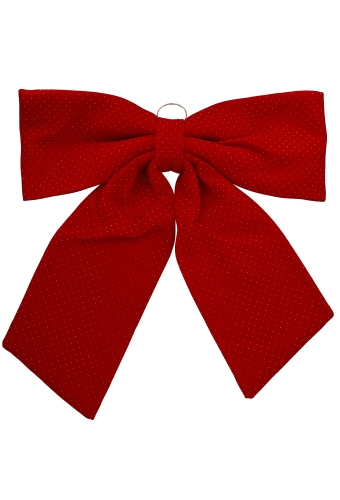 Decoratie Strik Lindos Rood Gouden Diamantjes 70x73cm 1stuks