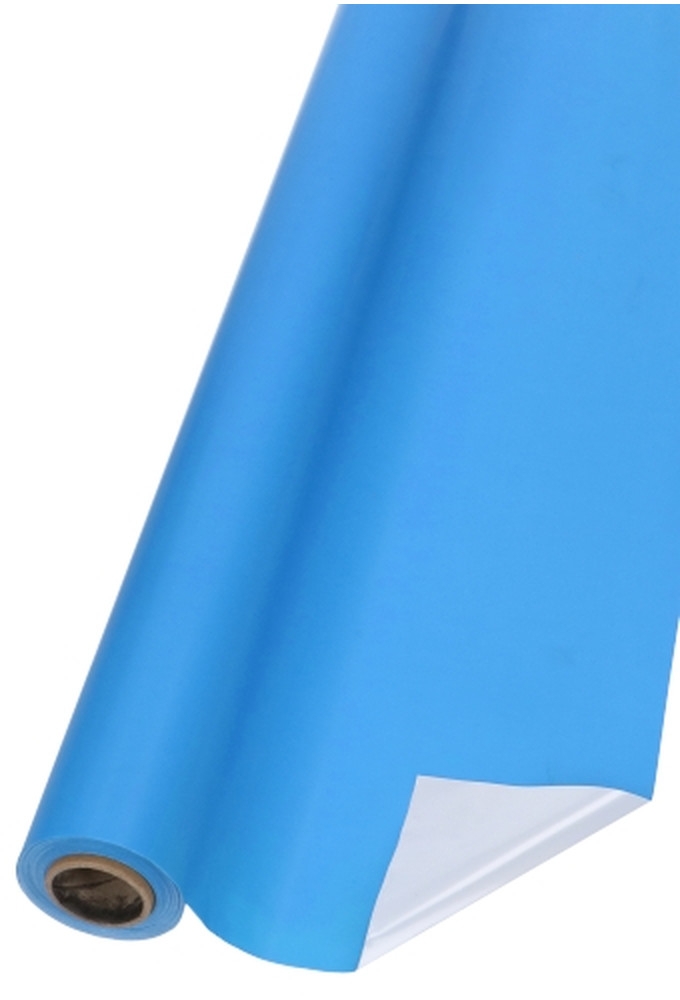 Kadofolie Middel Blauw Mat Binnenkant Wit 70cm x 50meter 40mu OP IS OP