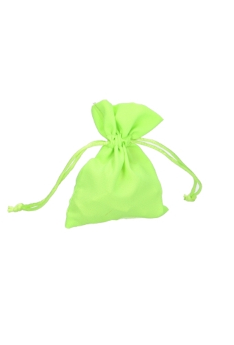 Textiel Kadozakjes Saccetto Neon Groen Met Koord 9x12cm 10stuks