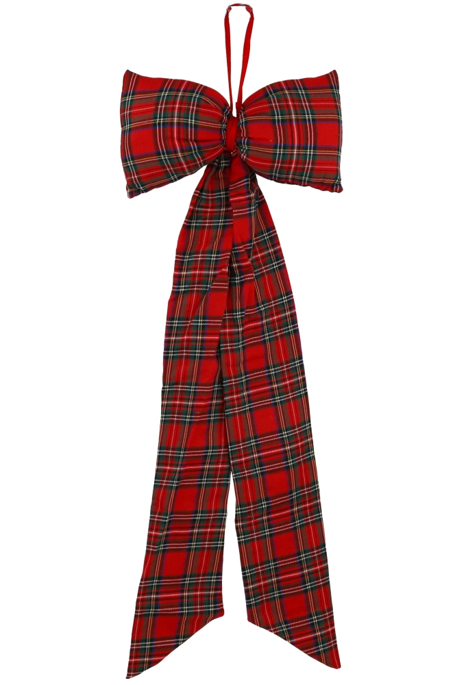 Decoratie Strik Scottish Rood Schotse Ruit 30x80cm 1 stuk