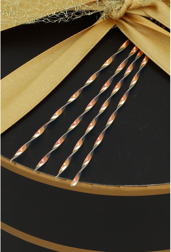 Kado Decoratie Twists Spirella Iriserend 3mm x 80cm 50stuks