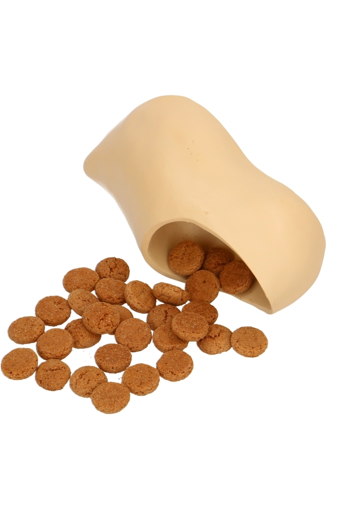 AKTIE Geschenk Klompen XL Naturel MET GRATIS PUNTZAK 19x8.5x10cm 2stuks