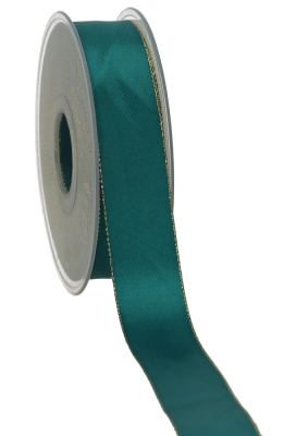 Kadolint Satijn Dubbel Groen & Goud 25mm x 20 meter