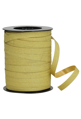 Krullint Glitter Goud 10mm x 150 meter