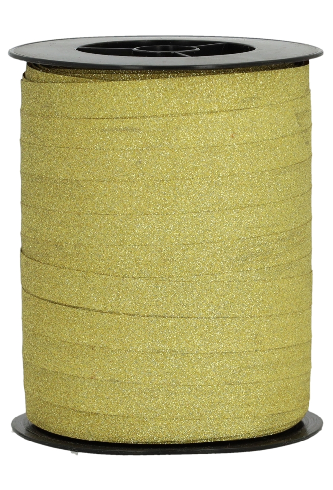 Krullint Glitter Goud 10mm x 150 meter
