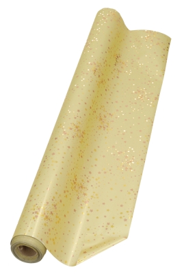 Kerstfolie Dubbelzijdig Stardust Champagne Goud 70 cm × 50meter