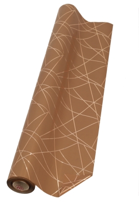 Kadofolie Dubbelzijdig Prisma Champagne Koper 70 cm × 50meter