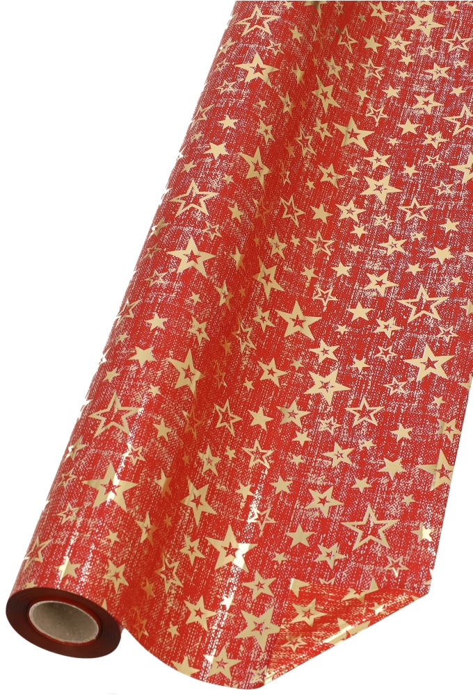 Kerstfolie Dubbelzijdig Starlux Rood Goud 70 cm × 50meter