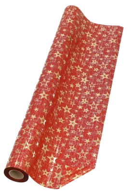 Kerstfolie Dubbelzijdig Starlux Rood Goud 70 cm × 50meter