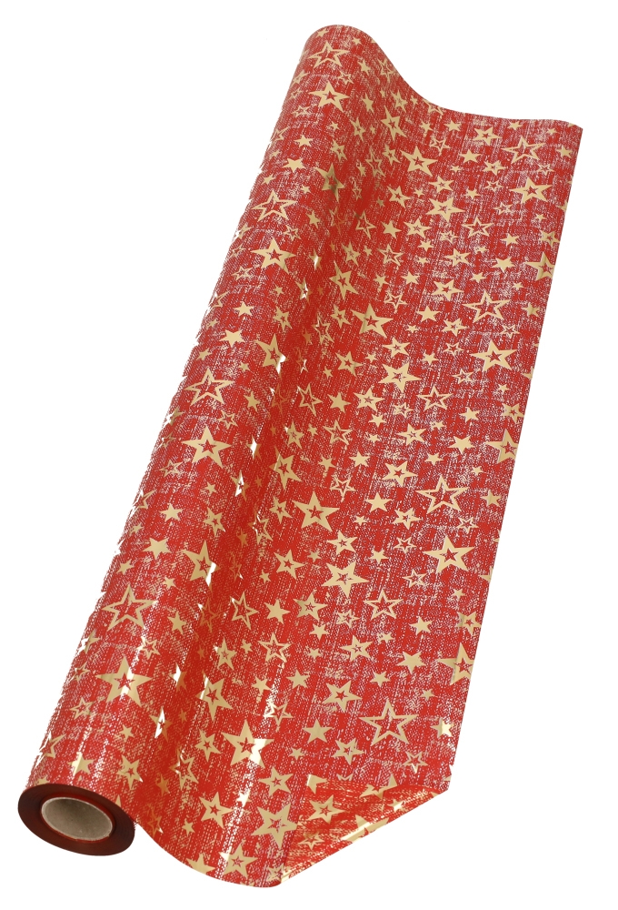 Kerstfolie Dubbelzijdig Starlux Rood Goud 70 cm × 50meter