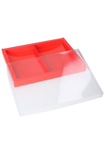 Chocoladeletterdozen Duo Rood Venster & Inlay 17.5x24x2.4cm 25stuks