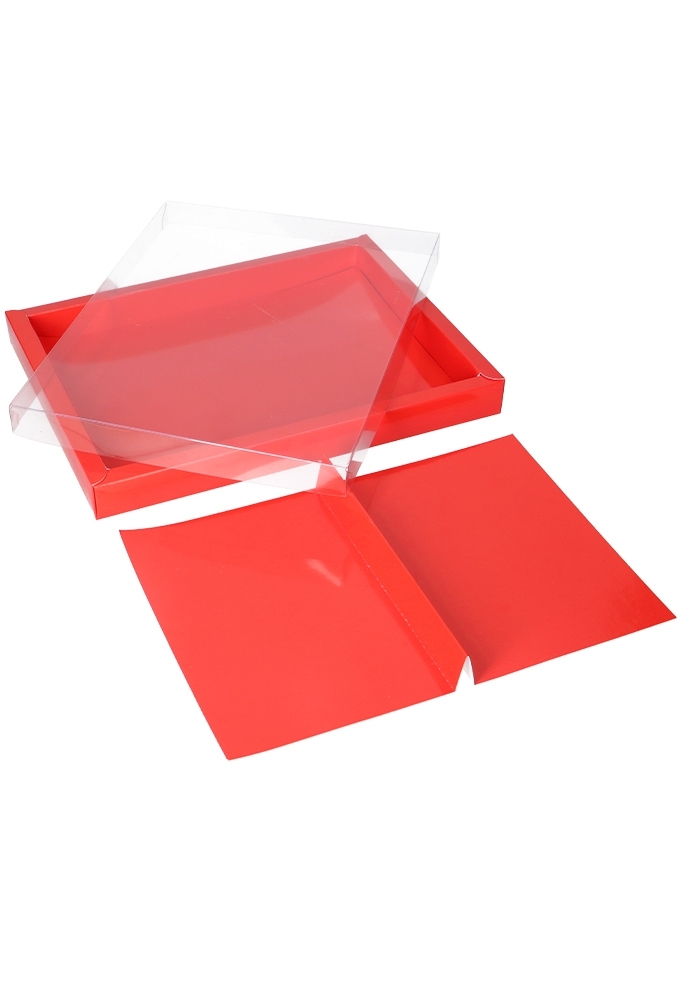Chocoladeletterdozen Duo Rood Venster & Inlay 17.5x24x2.4cm 25stuks