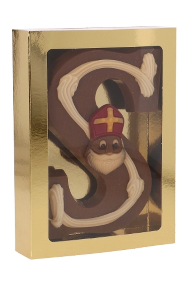Chocoladeletterdozen Goud GK7 17.7x12.2x3.5cm 48stuks