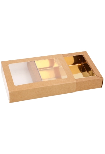 Chocoladeletterdozen Kraft GK1 13x9x3cm 100stuks