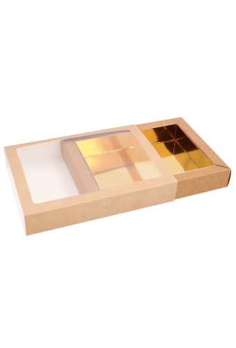 Chocoladeletterdozen Kraft GK7 17.5x12x3.3cm 100stuks