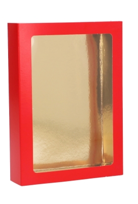 Chocoladeletterdozen Rood GK7 17.7x12.2x3.5cm 48stuks