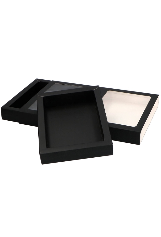 Chocoladeletterdozen Zwart Mat Duo GK7 21x34x3.4cm 50stuks