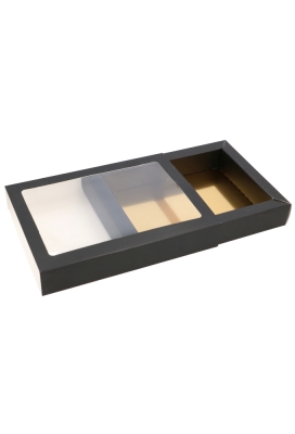 Chocoladeletterdozen Zwart Mat GK7 17.5x12x3.3cm 100stuks