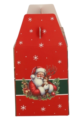 Geschenkdoos met Handgreep Kerstman & Ree 33.5x20.5x15cm 11st