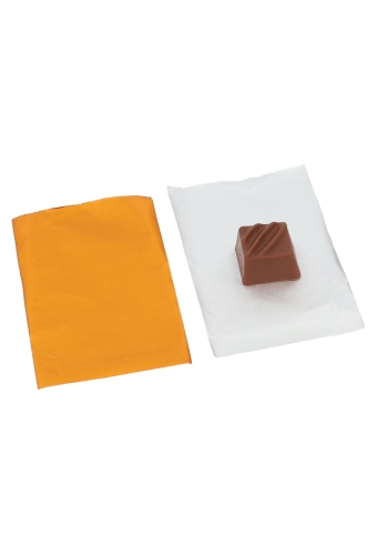 Aluminium Inpak Vellen Voor Bonbons Oranje 7x11cm 200stuks