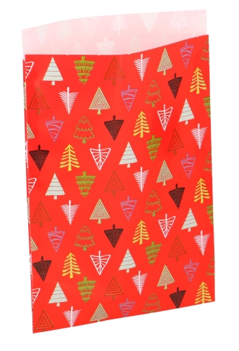 Kerstzakjes Christmas Tree Red 17x25cm 200stuks