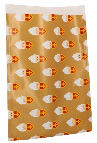 Sintzakjes Sinterklaas Goud 21x30cm 100stuks